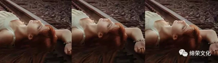 PS合成躺在铁轨上的长发女生唯美图片