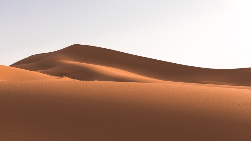 广漠无际的沙漠风景图片