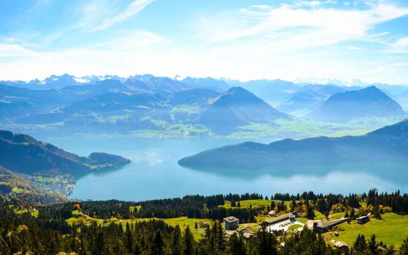人间天堂瑞士自然风景图片