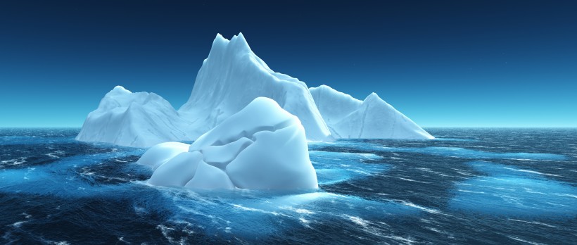 海面冰山图片