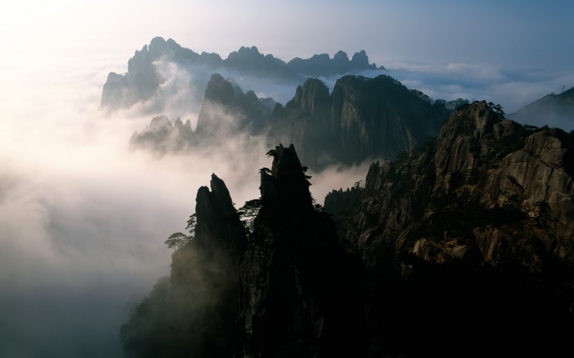 中国山川瀑布自然风景图片