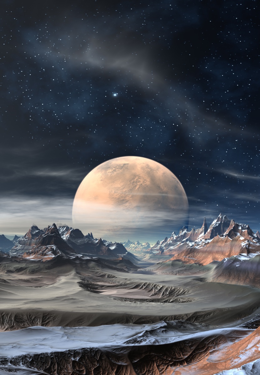月球山脉景色图片