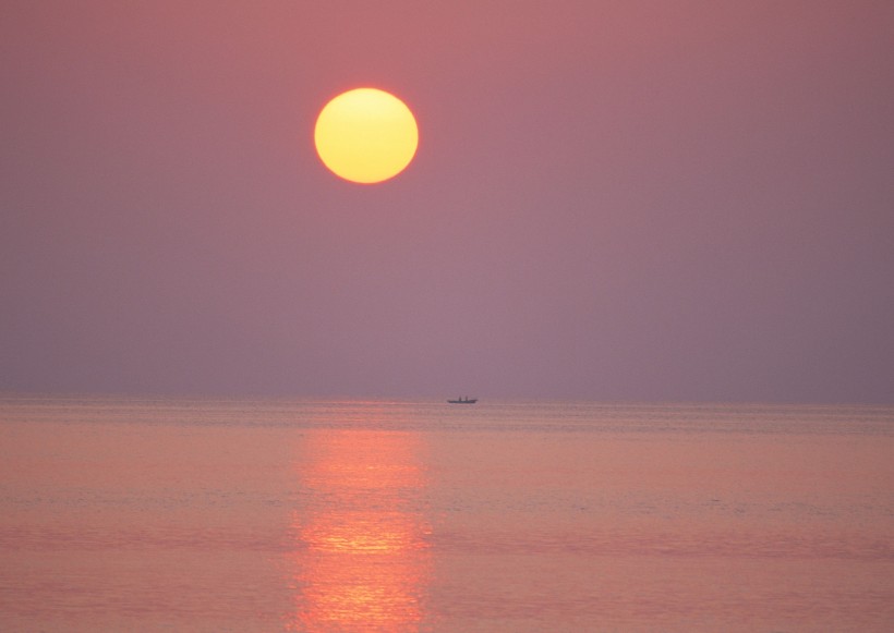 海边唯美日落图片