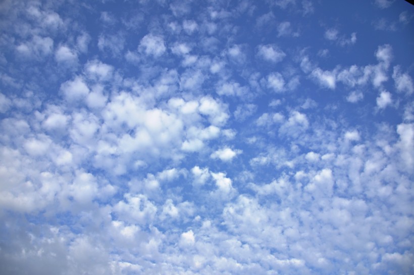 高空中洁白的云朵图片