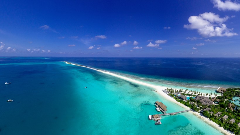 唯美的马尔代夫珊瑚岛风景图片