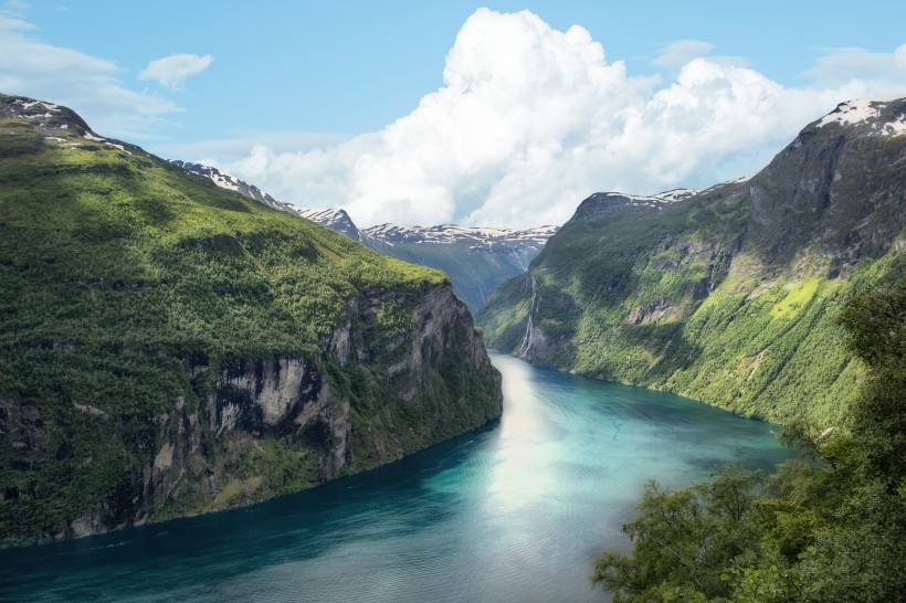 壮观的挪威峡湾自然风景图片