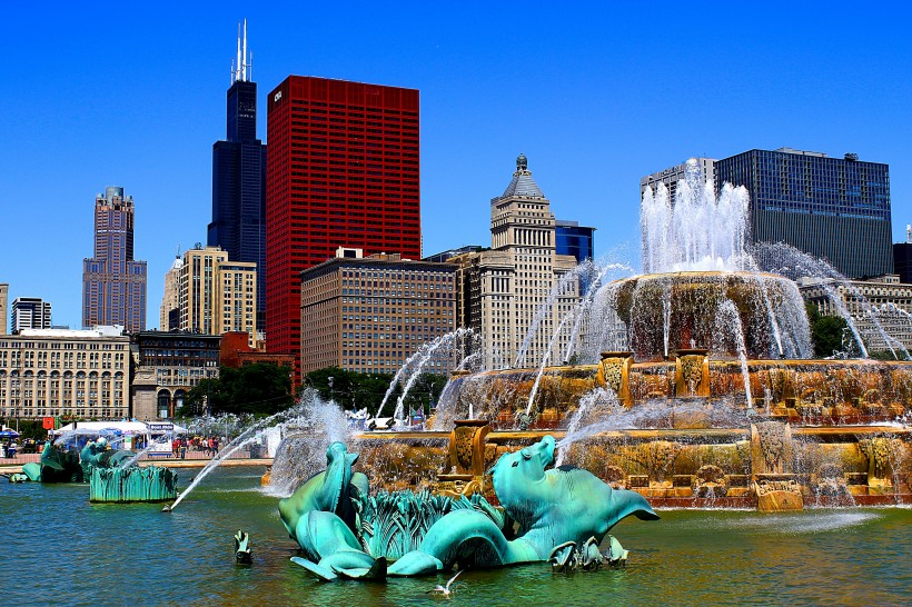 美国芝加哥建筑风景图片