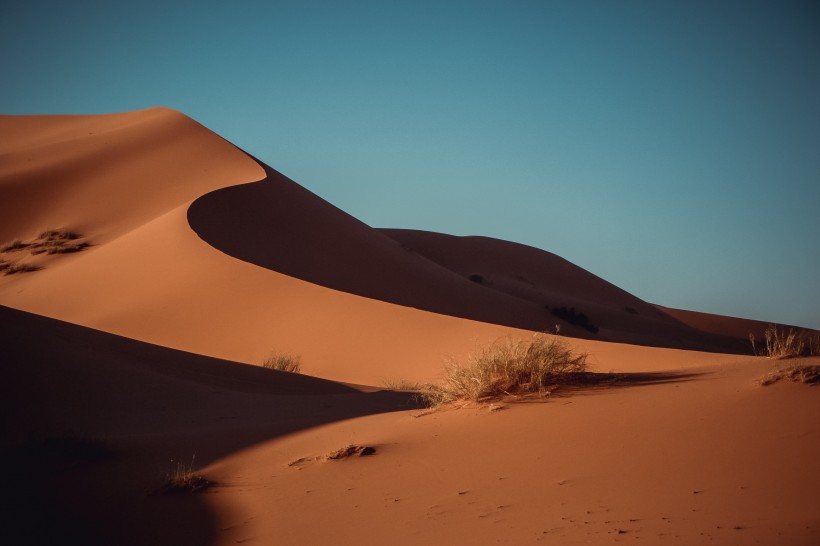 无边无际荒凉的沙漠风景图片