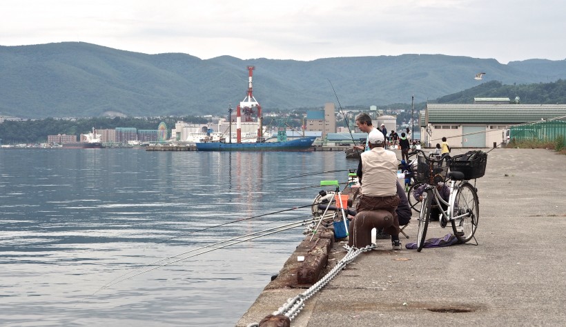 日本北海道小樽运河风景图片