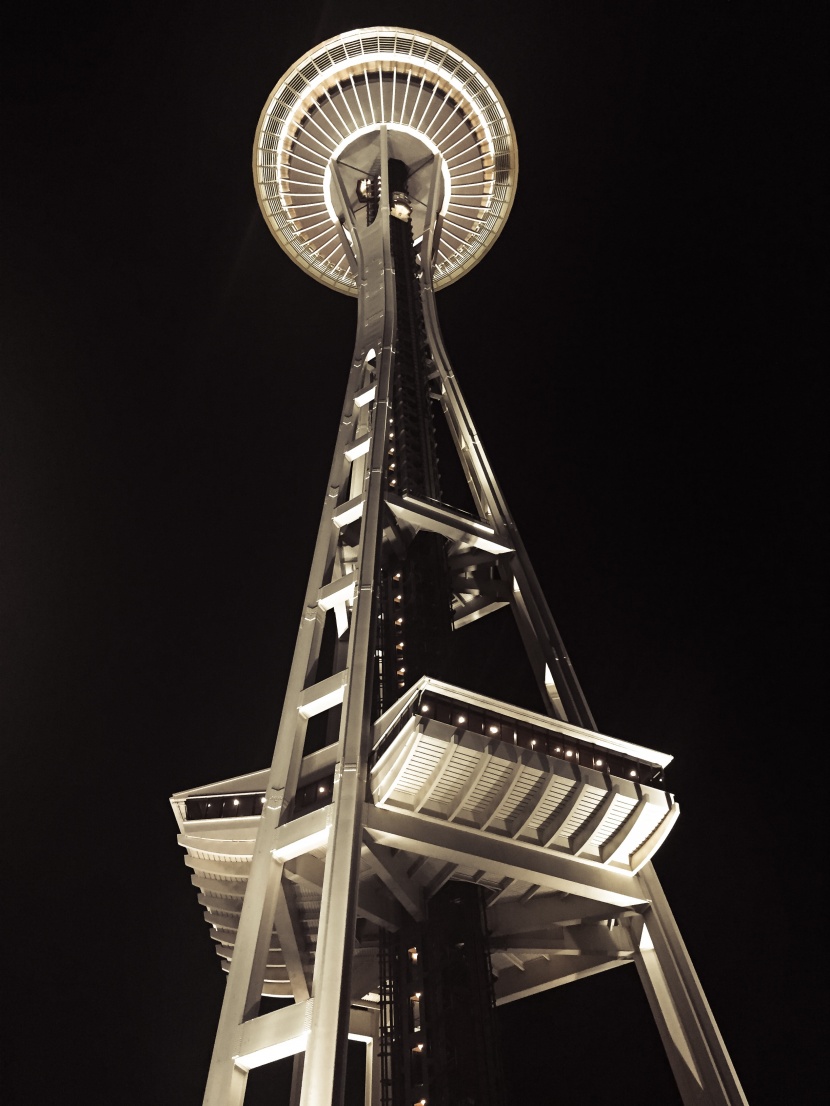 西雅图地标性建筑太空针塔图片