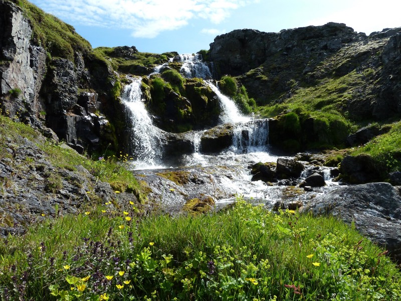 让人震撼的冰岛黄金瀑布风景图片