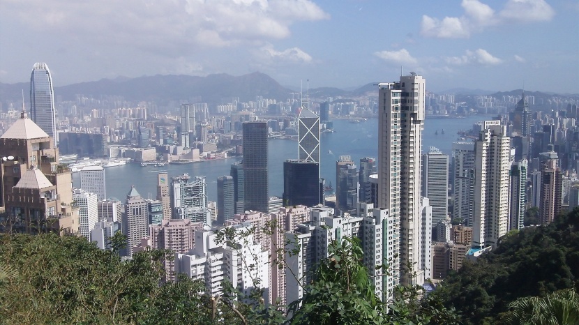 热闹喧嚣的香港建筑风景图片