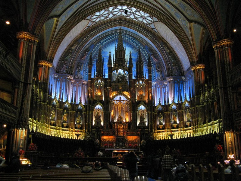 加拿大魁北克圣母大教堂风景图片