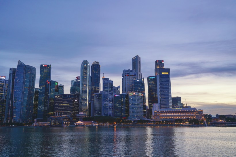 新加坡城市夜景图片