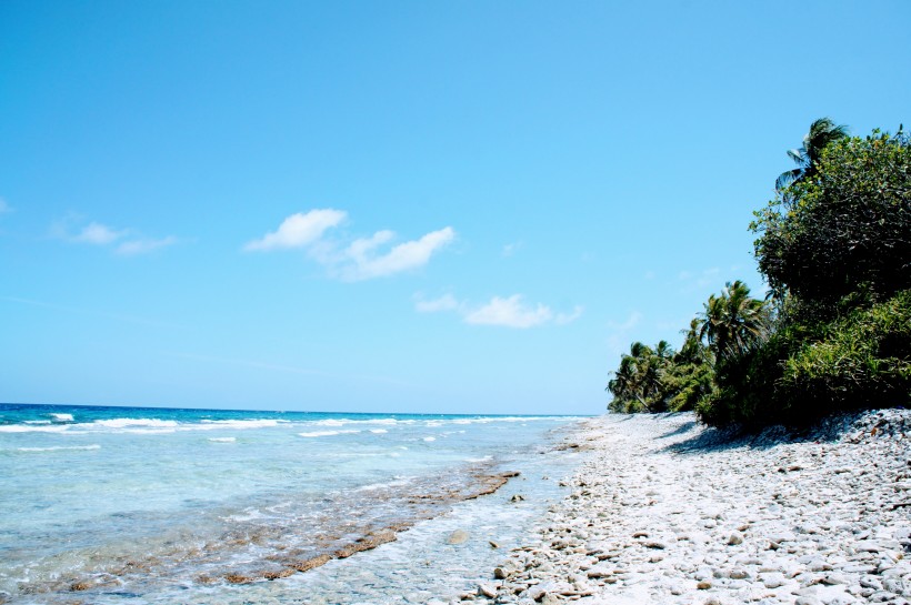浪漫的马尔代夫海岸风景图片