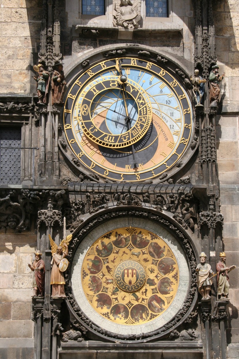 布拉格老城市政厅和天文钟图片
