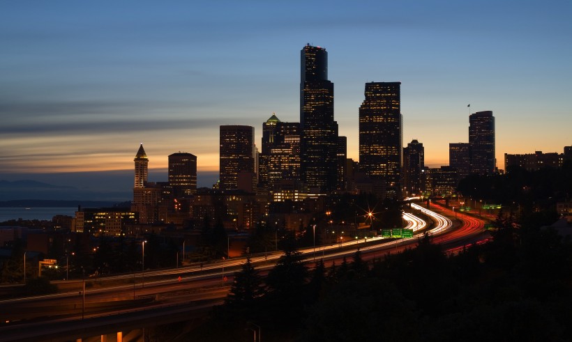 美国时尚的西雅图建筑风景图片