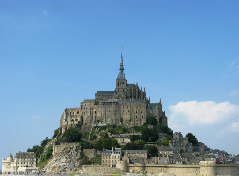 法国圣米歇尔山修道院建筑风景图片