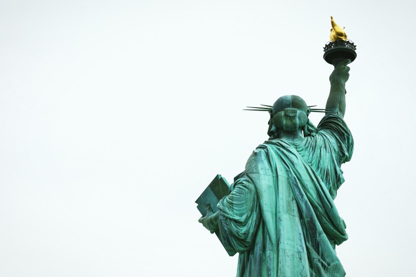 美国自由女神像建筑风景图片