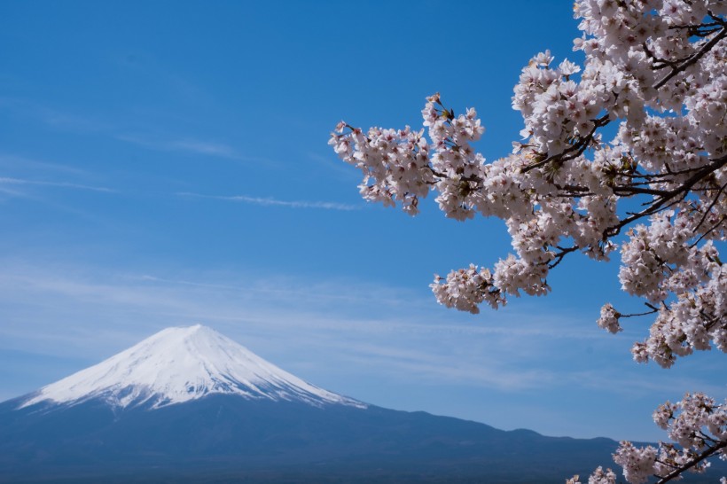 日本富士山的景色图片