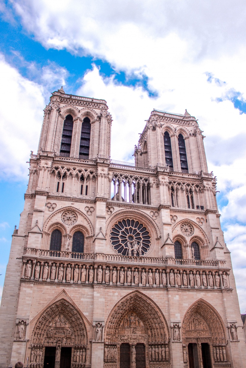 法国巴黎圣母院建筑风景图片