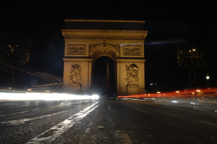 法国巴黎凯旋门建筑风景图片