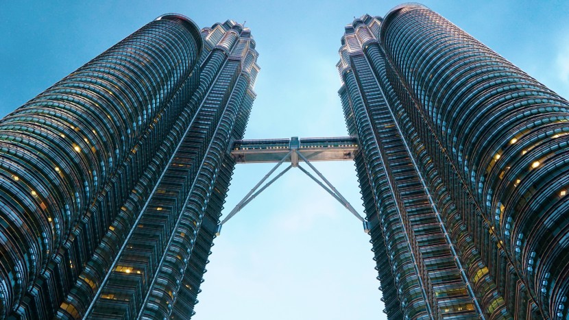 吉隆坡石油双塔建筑风景图片