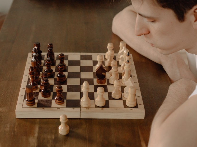 下国际象棋的人物图片