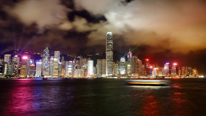 香港维多利亚港城市风景图片