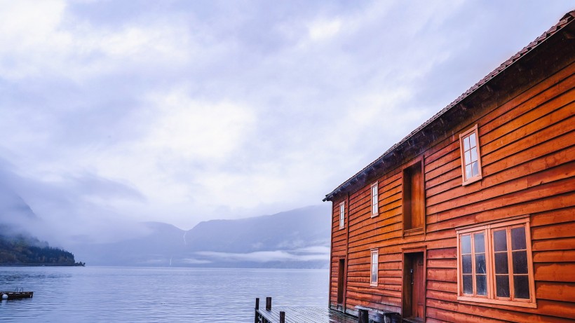 挪威峡湾自然风景图片