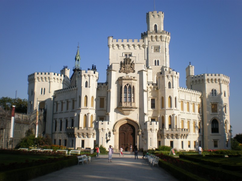 捷克赫卢博卡城堡建筑风景图片