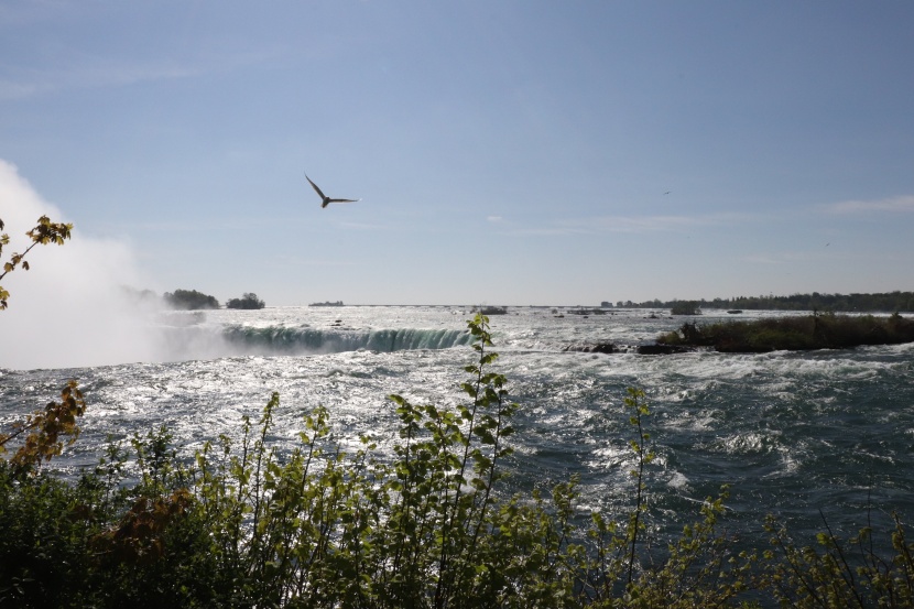 加拿大尼亚加拉瀑布壮观的自然风景图片