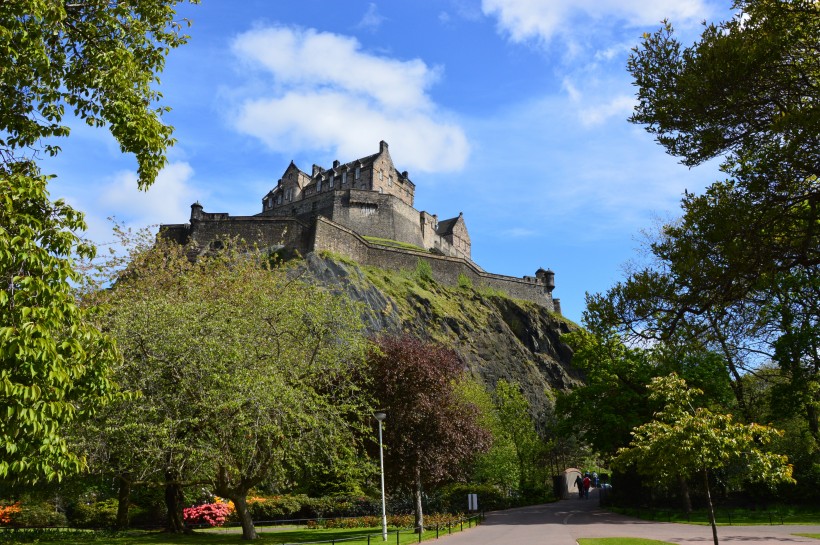 英国苏格兰爱丁堡城堡建筑风景图片