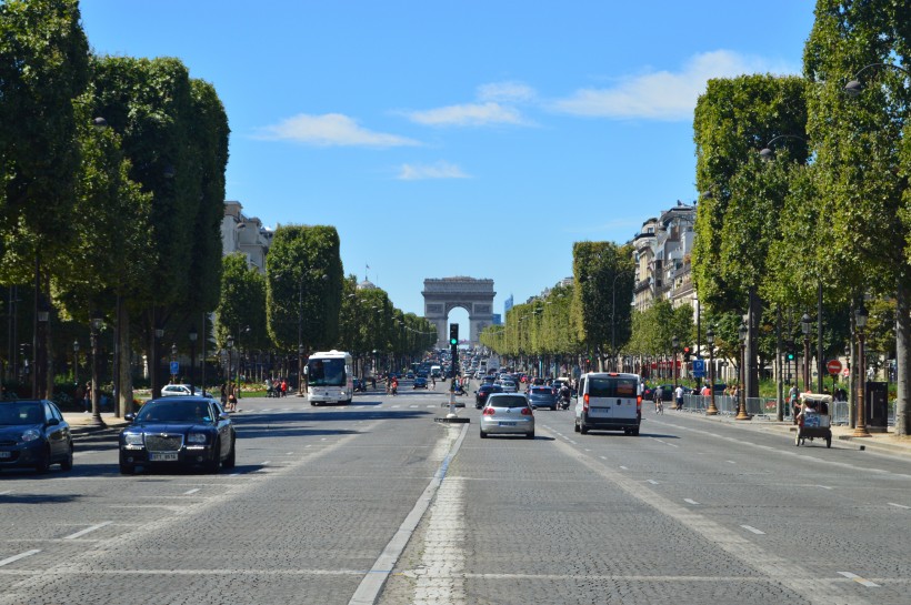法国巴黎凯旋门建筑风景图片