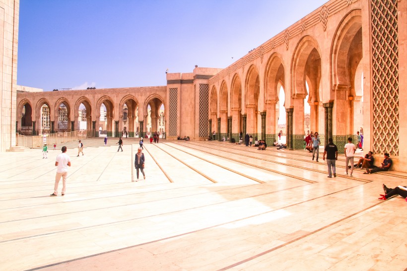 摩洛哥王国哈桑二世清真寺风景图片