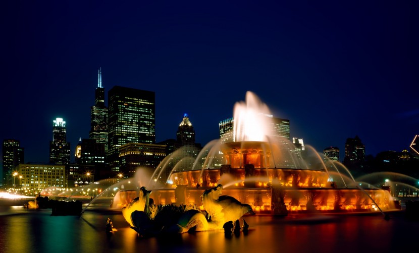 美国芝加哥白金汉喷泉图片