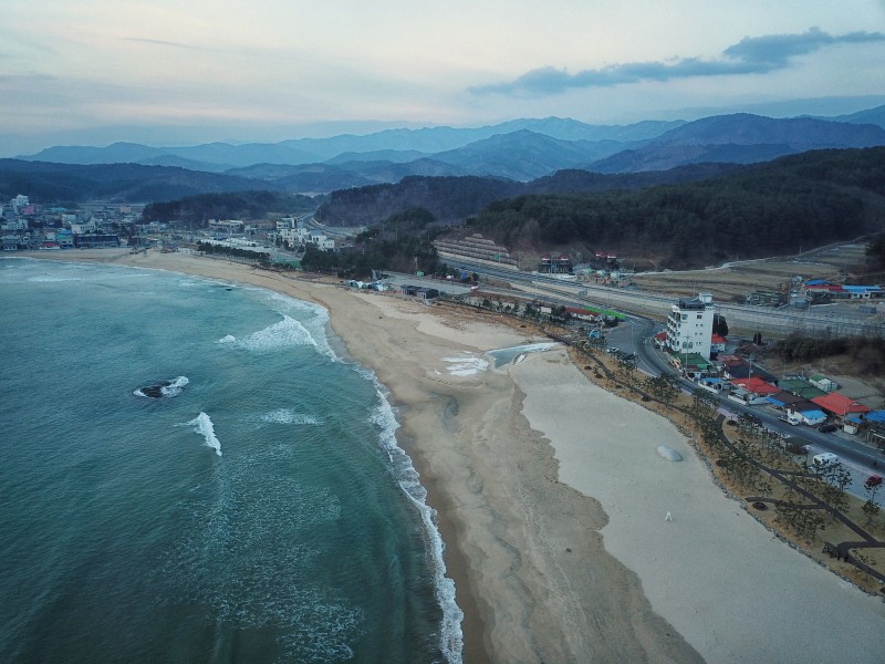 韩国海水浴场风景图片