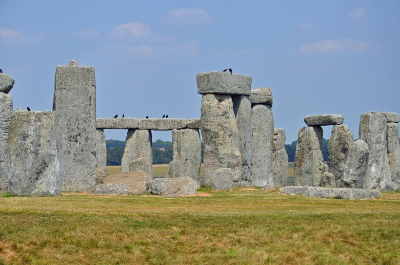 英国神秘的巨石阵自然风景图片