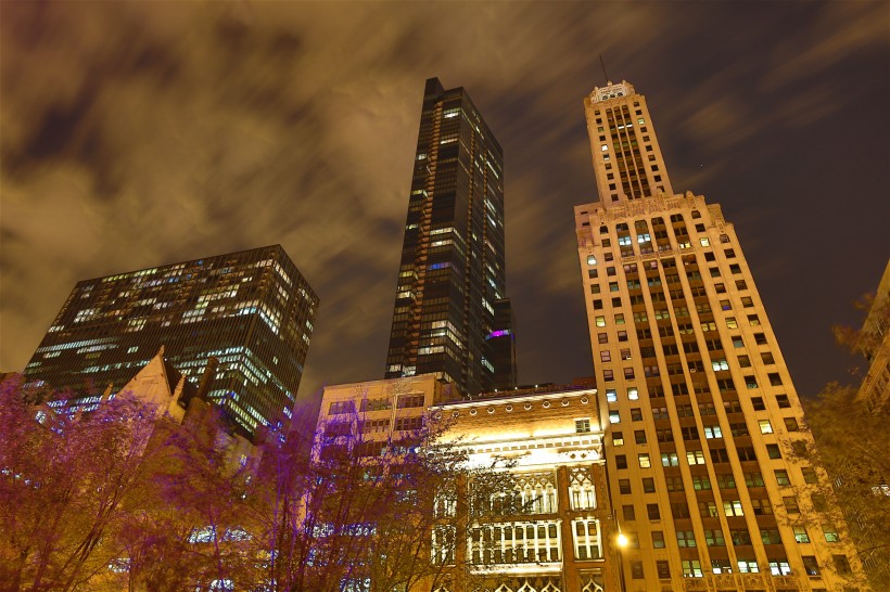 美国芝加哥皇冠喷泉风景图片
