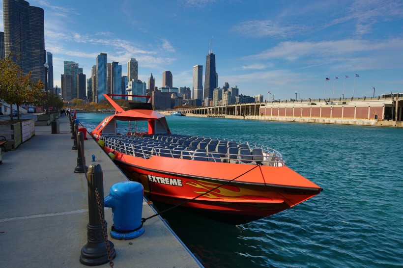 美国芝加哥海军码头风景图片