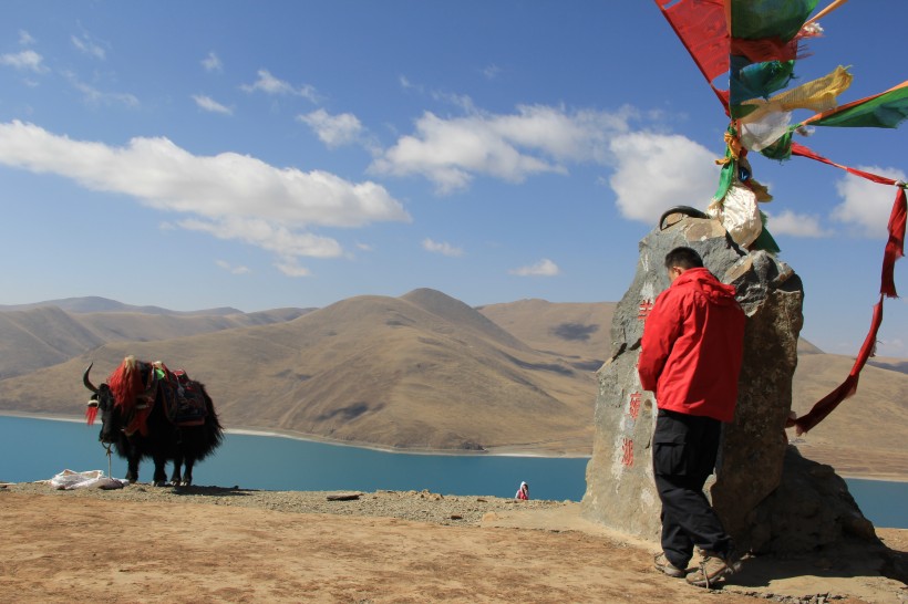 西藏美丽的羊卓雍措风景图片
