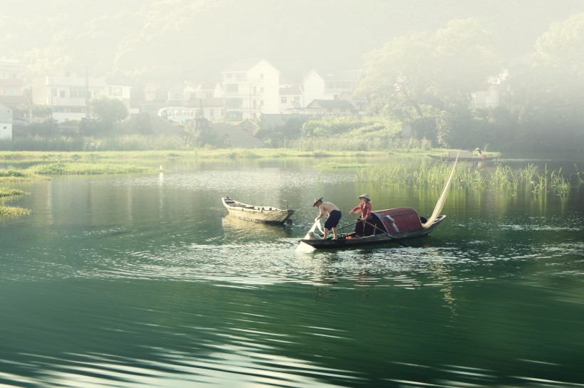 安徽新安江水上风景图片