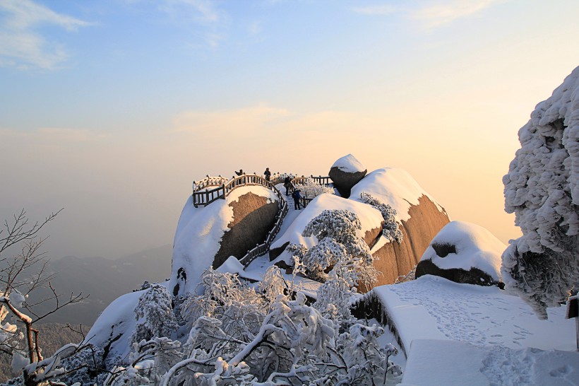 安徽安庆天竺山雪景图片