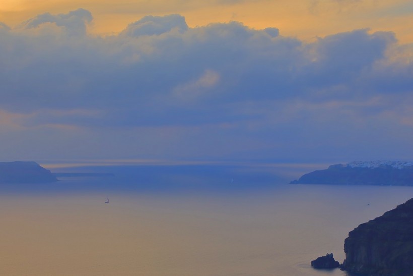圣托里尼岛风景图片