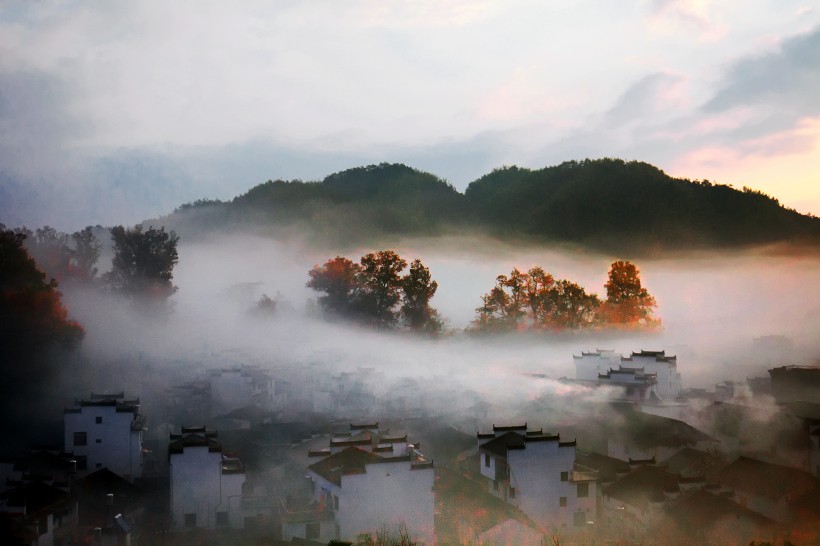 迷雾的石城风景图片