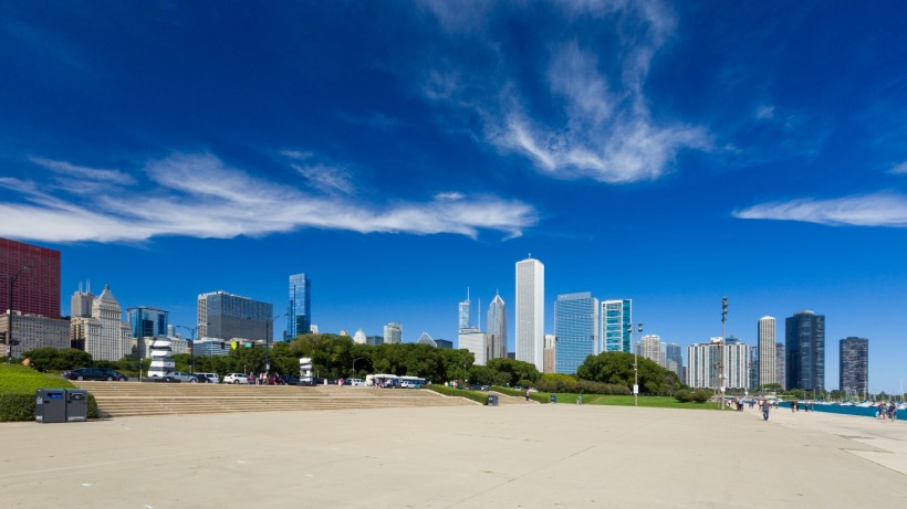 美国芝加哥城市风景图片