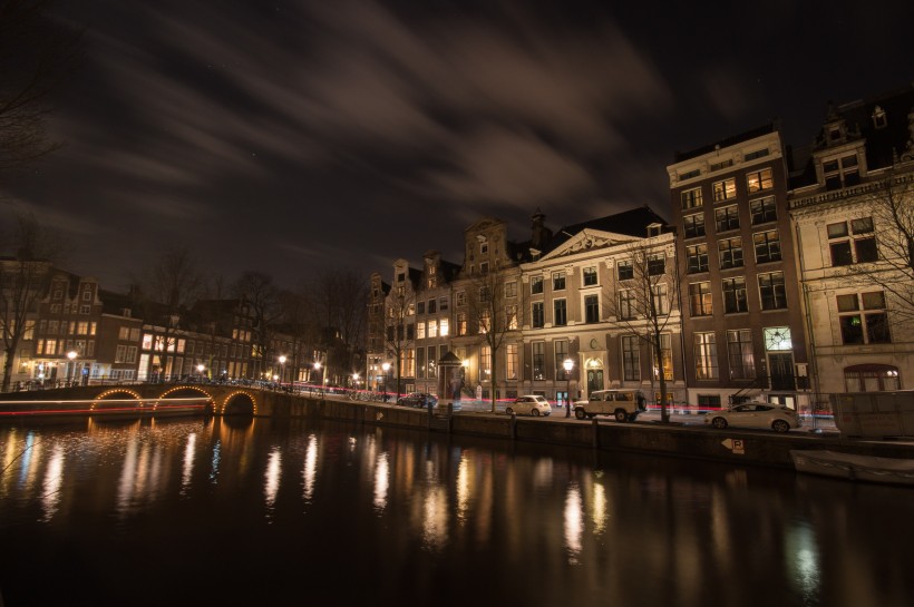 荷兰阿姆斯特丹夜景图片