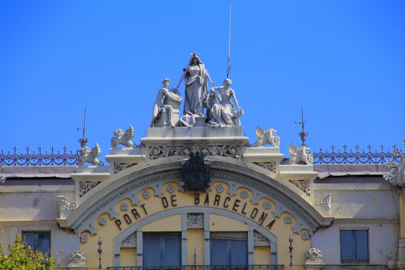西班牙巴塞罗那哥伦布纪念广场风景图片