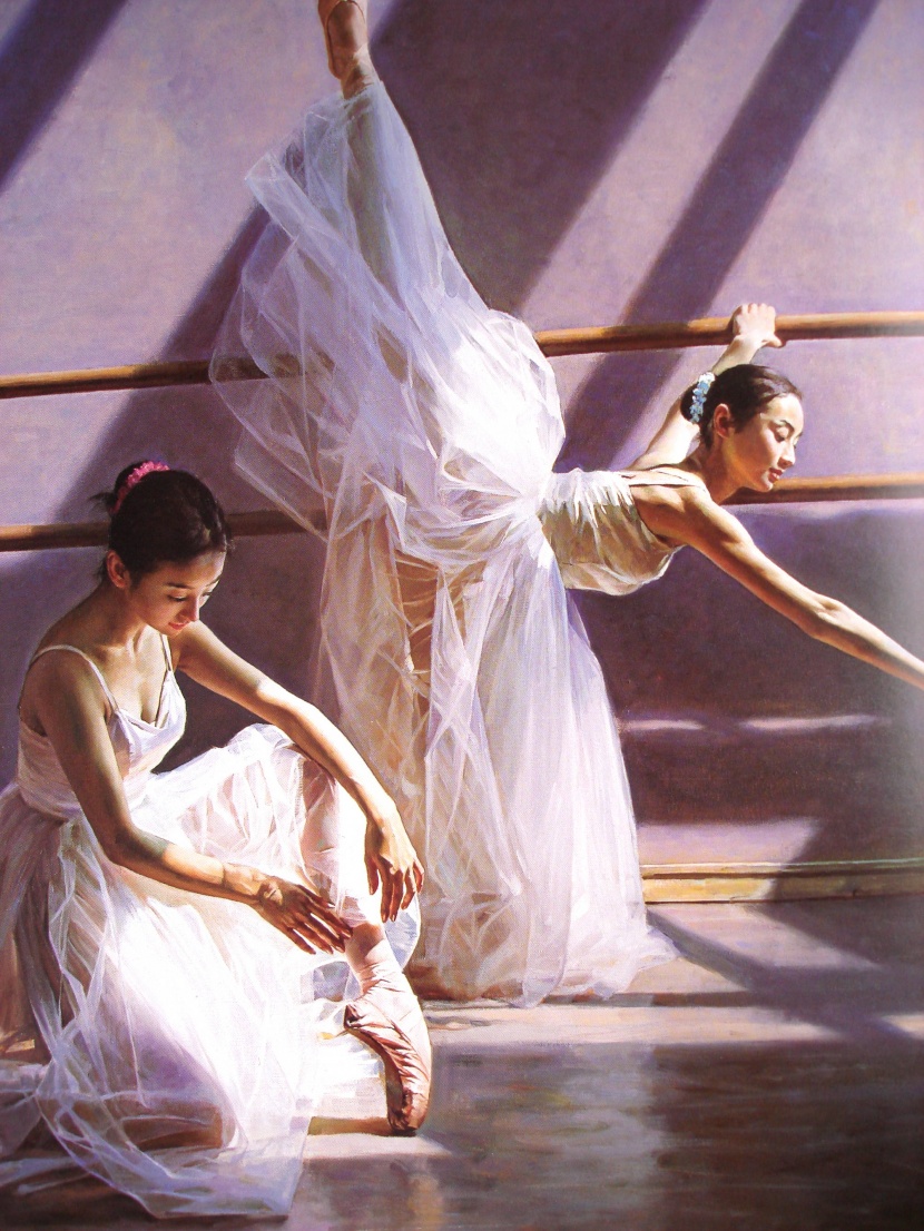 芭蕾舞者油画图片