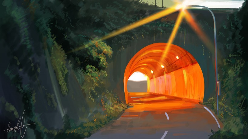 神秘悠长的隧道图片